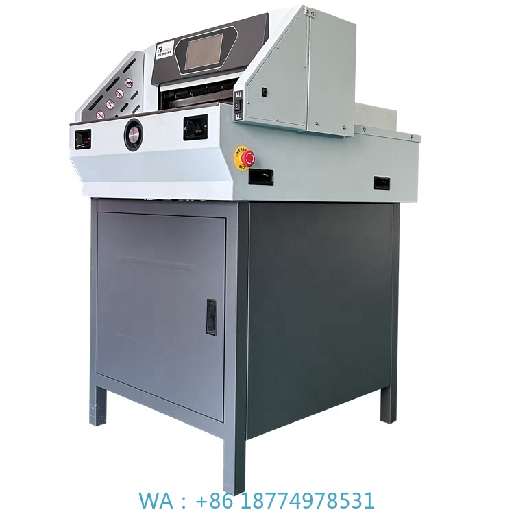 Paper Cutting Guillotine - 紙自動カッター切断機E490T工場価格電動卓上ギロチン紙カッター