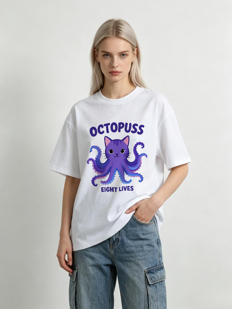 Office Tech Hub - Tシャツ レディース リサイクルポリエステル ボックスシルエット 幾何学模様 テックスタートアップ