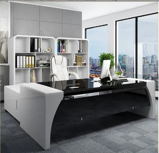 Office Tech Design - カスタムモダンデザインハイテクエグゼクティブCEOオフィスコンピューターデスク（社長室用）