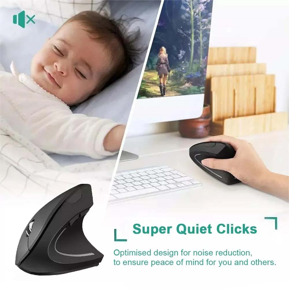 垂直マウス 2.4GHz ワイヤレス光学マウス人間工学に基づ - Ergonomic Mouse Vertical のレビューと価格