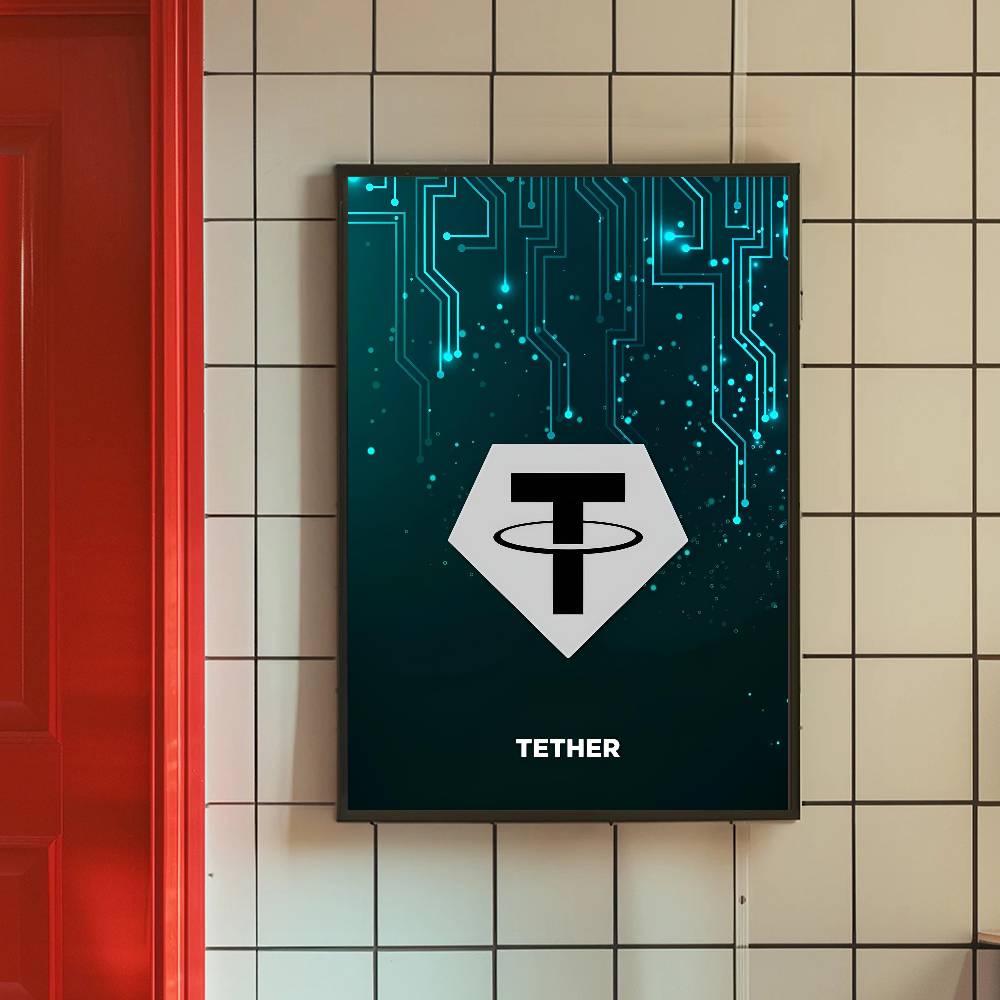 テックサーキット暗号通貨シンボルポスターデジタルコインロゴ幾 - Office Tech Decor のレビューと価格
