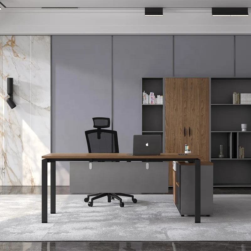 現代的なハイテクオフィス家具脚テーブル木製建築L字型法金属脚 - Office Tech Design のレビューと価格
