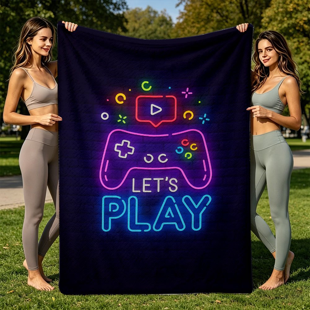 鮮やかなゲームパッドテックアートスローブランケットカラフルな - Office Tech Decor のレビューと価格