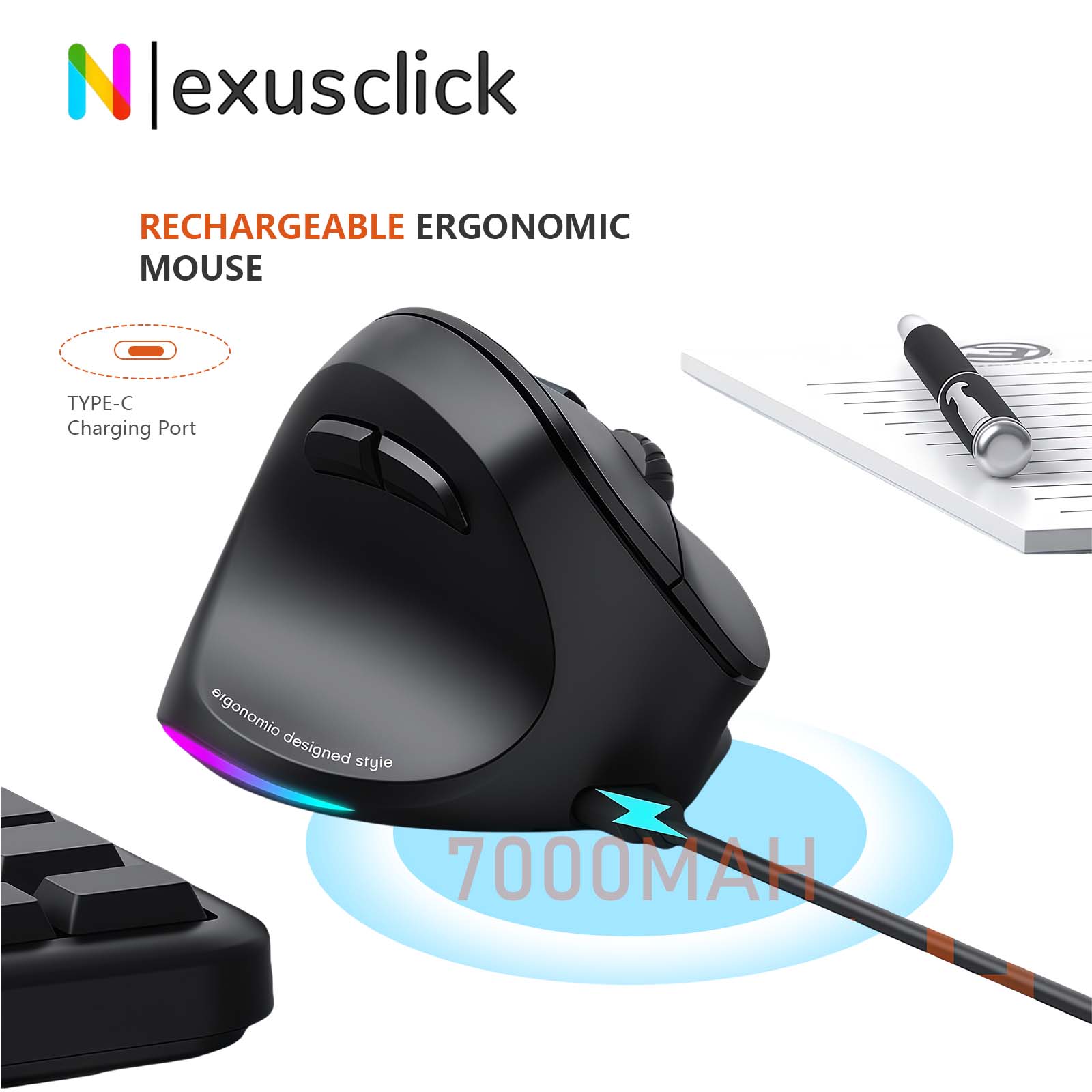 Meetion Mishen Bluetooth 左利き用エ - Ergonomic Mouse Vertical のレビューと価格