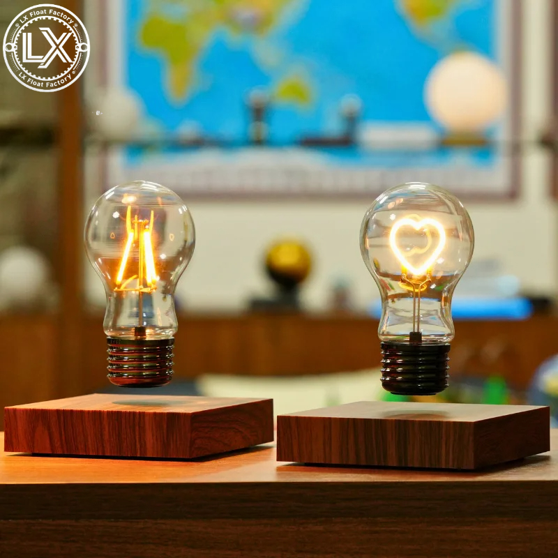 磁気浮上式ワイヤレスLED電球デスクランプ、ユニークなギフト - Office Tech Decor のレビューと価格
