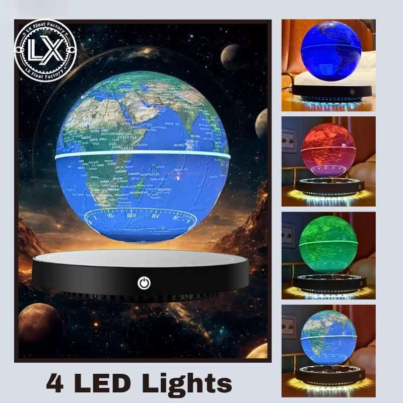 磁気浮遊地球儀 LEDライト付き地球儀 世界地図 ホームオフ - Office Tech Decor のレビューと価格