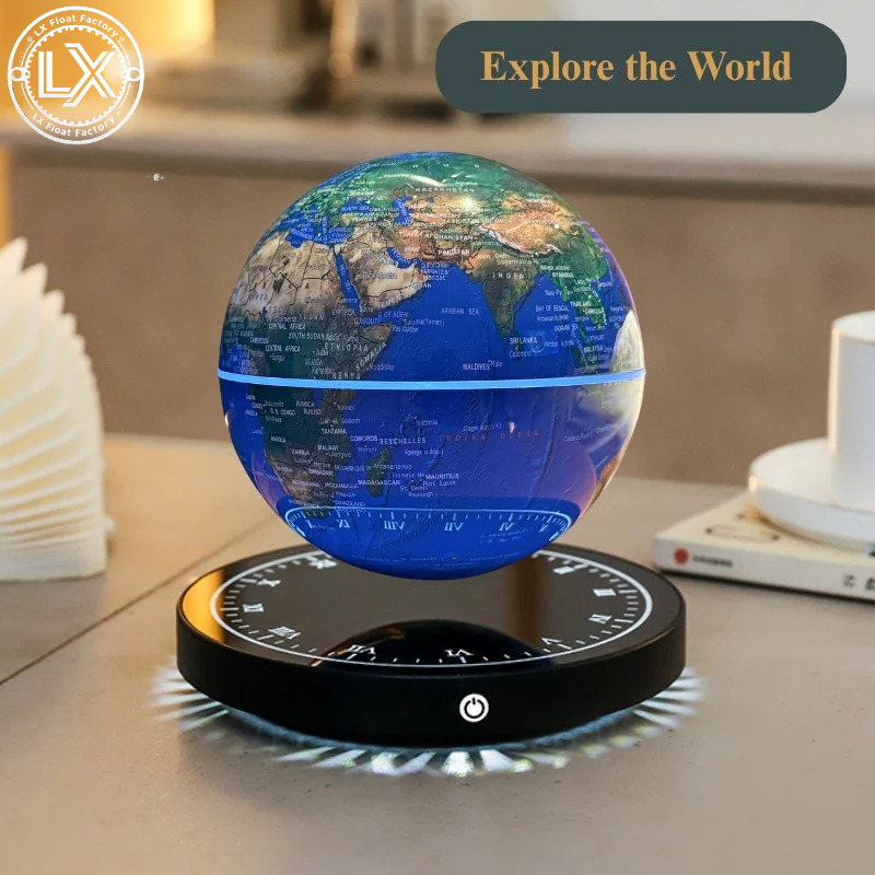磁気浮遊地球儀 LEDライト付き地球儀 世界地図 ホームオフ - Office Tech Decor のレビューと価格