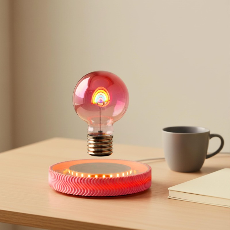 空中浮遊ワイヤレスLED電球デスクランプ、男の子と女の子のた - Office Tech Decor のレビューと価格