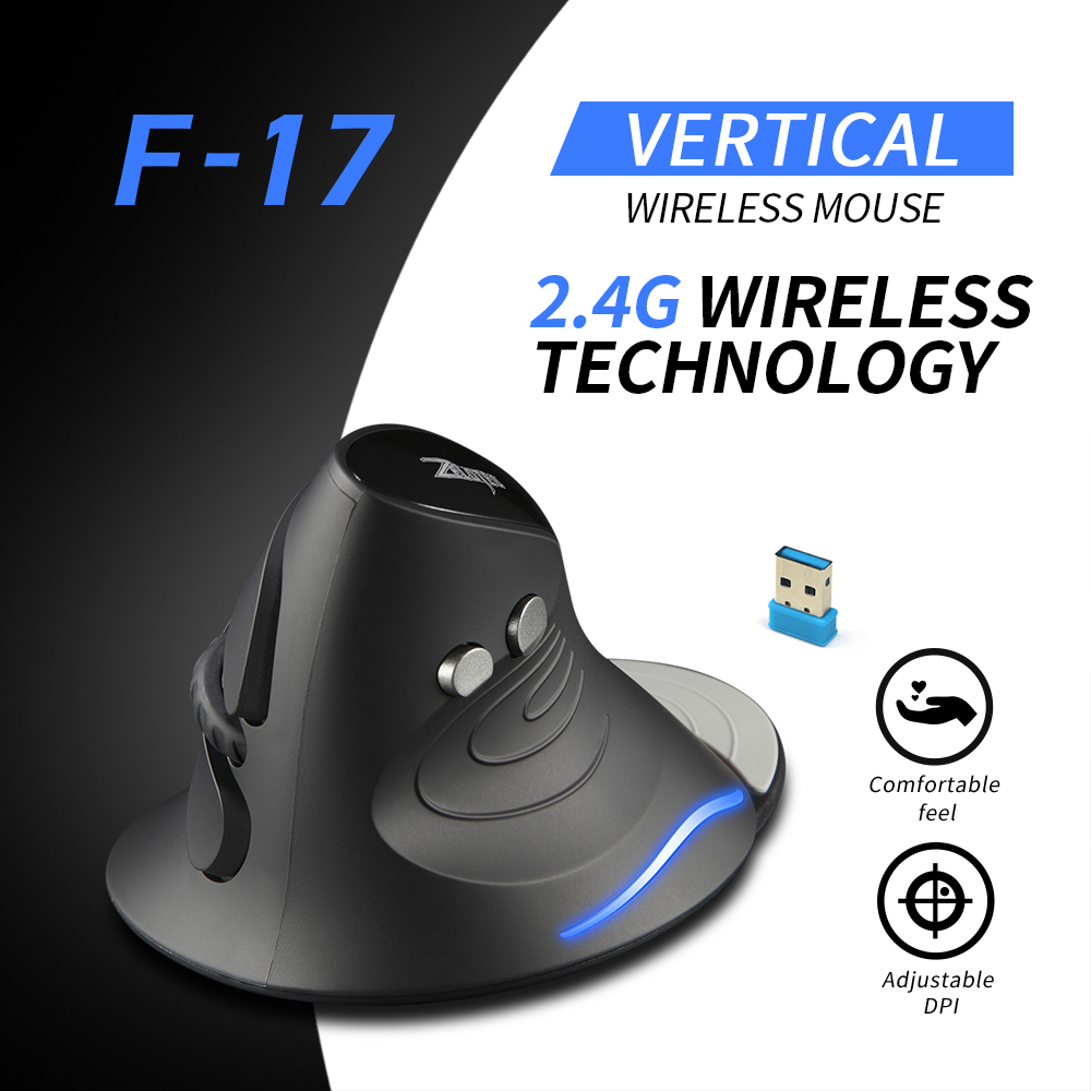 ZELOTES F-17 垂直マウス 2.4GHz ワイヤレ - Ergonomic Mouse Vertical のレビューと価格