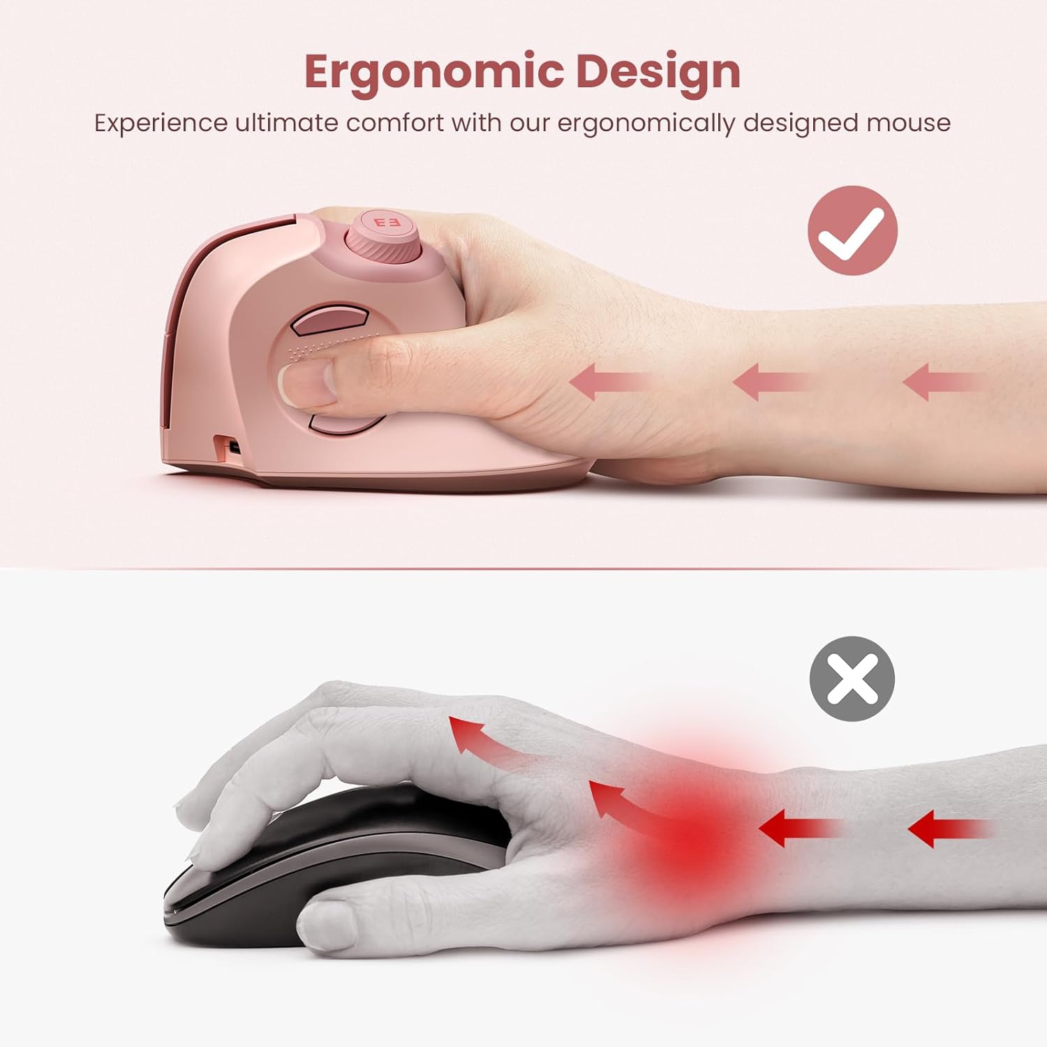 Seenda-Bluetoothワイヤレスマウス,2.4g, - Ergonomic Mouse Vertical のレビューと価格