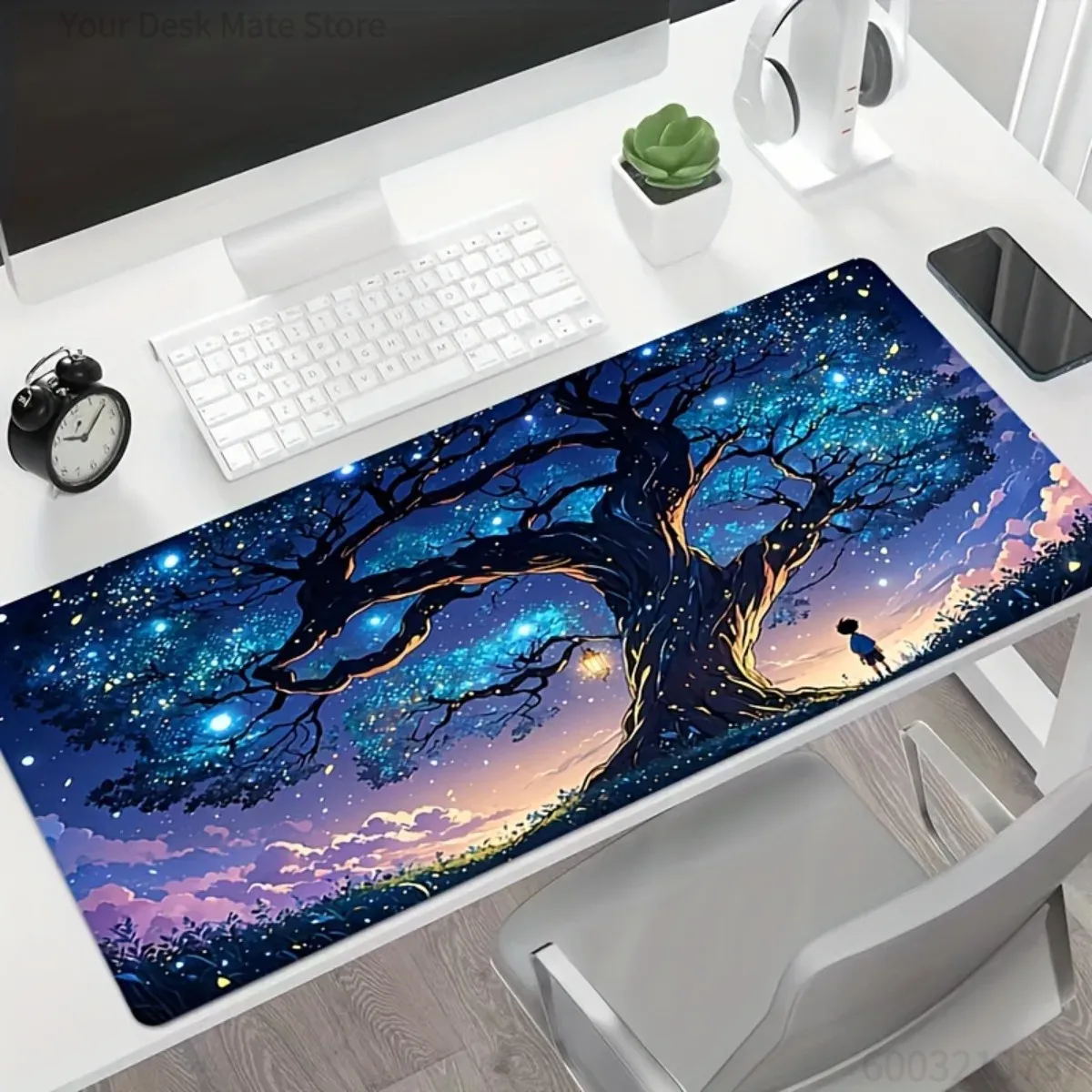ゲーミングデスクマット ラバー製 滑り止め 高品質 星空ツリ - Office Tech Design のレビューと価格