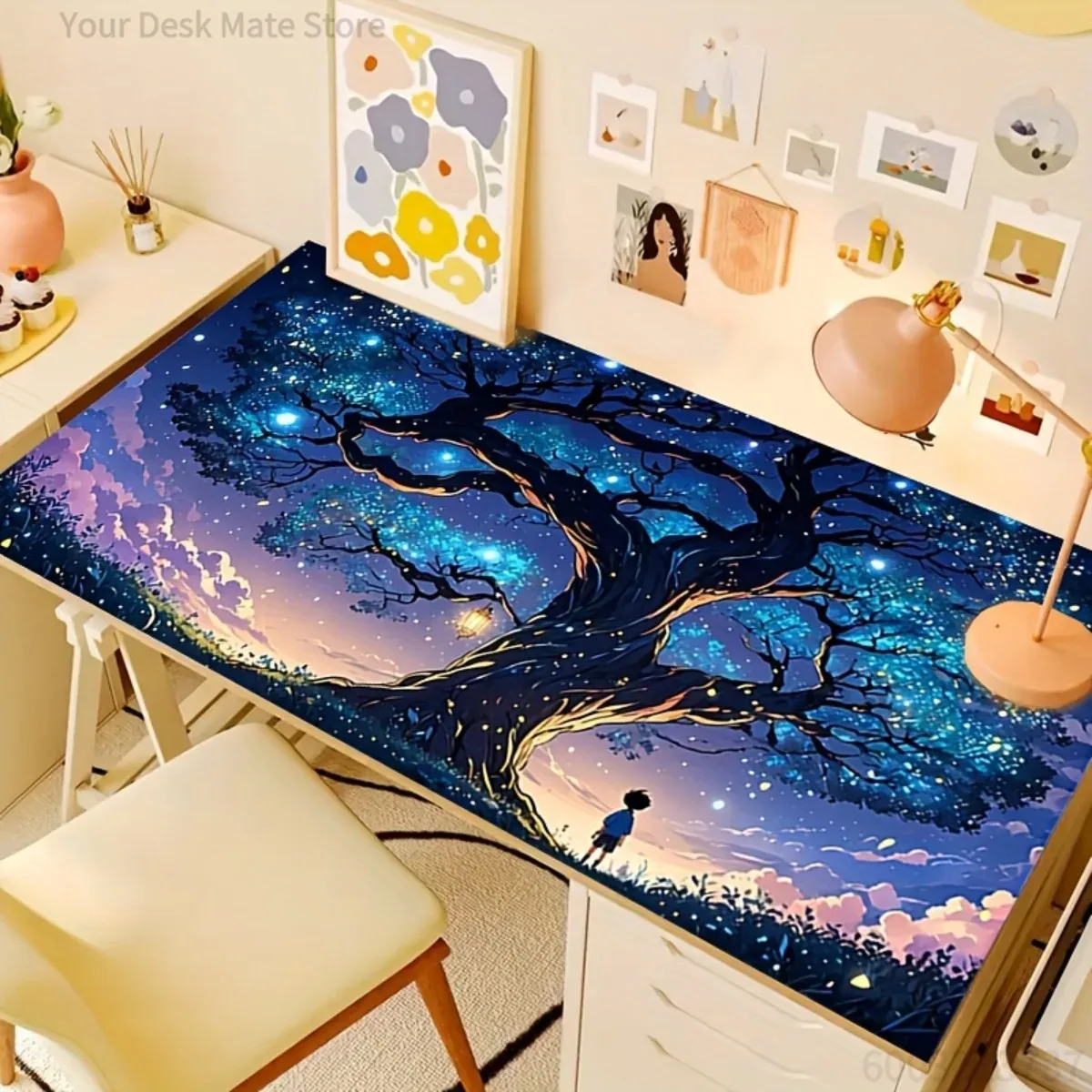 ゲーミングデスクマット ラバー製 滑り止め 高品質 星空ツリ - Office Tech Design のレビューと価格
